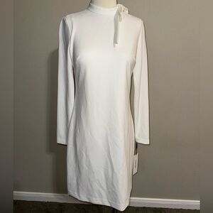 Calvin Klein White Long Sleeve Dress